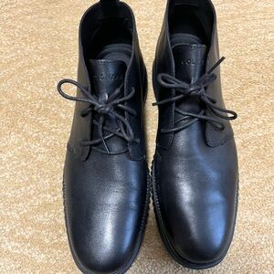 Cole Haan Black Leather Chukka Boots